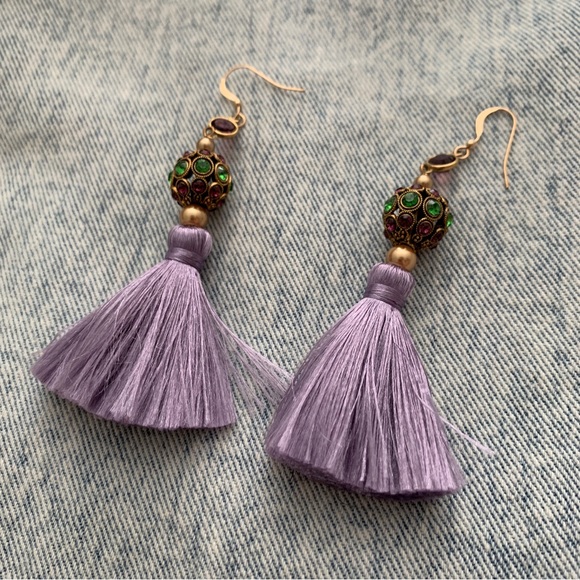 Handmade earrings gold plated Swarovski crystal - Picture 2 of 3